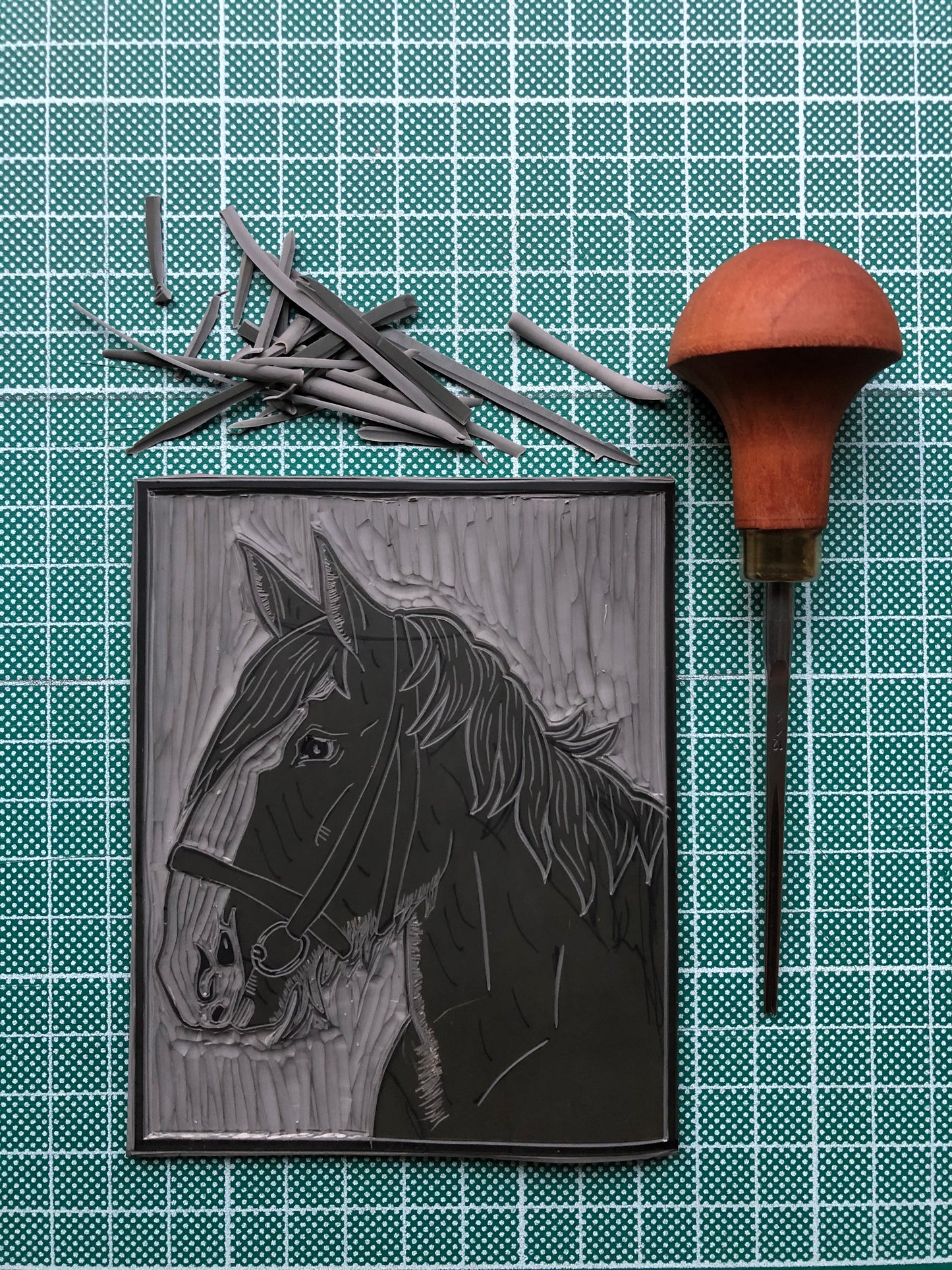 Good Fella - Clydesdale Horse Lino Print